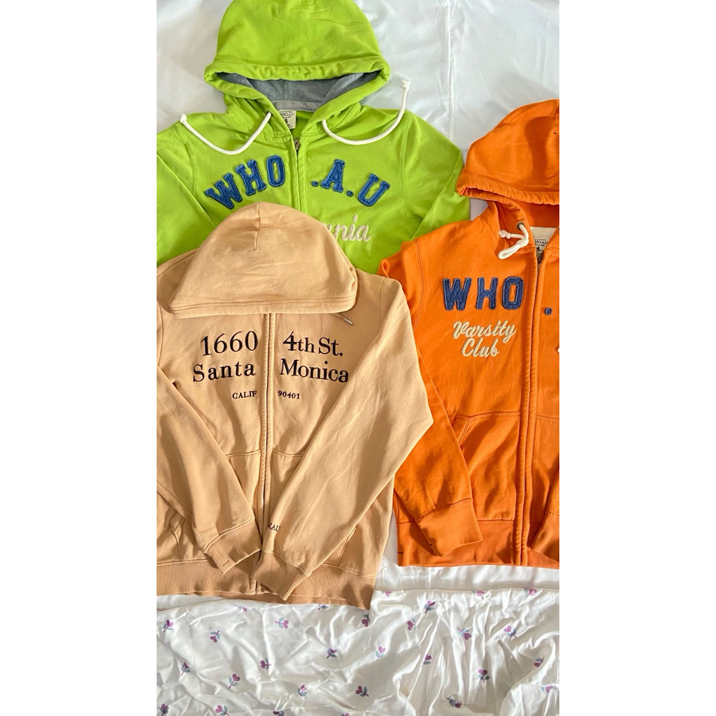 Preloved whoau zipper hoodie || crewneck || t-shirt