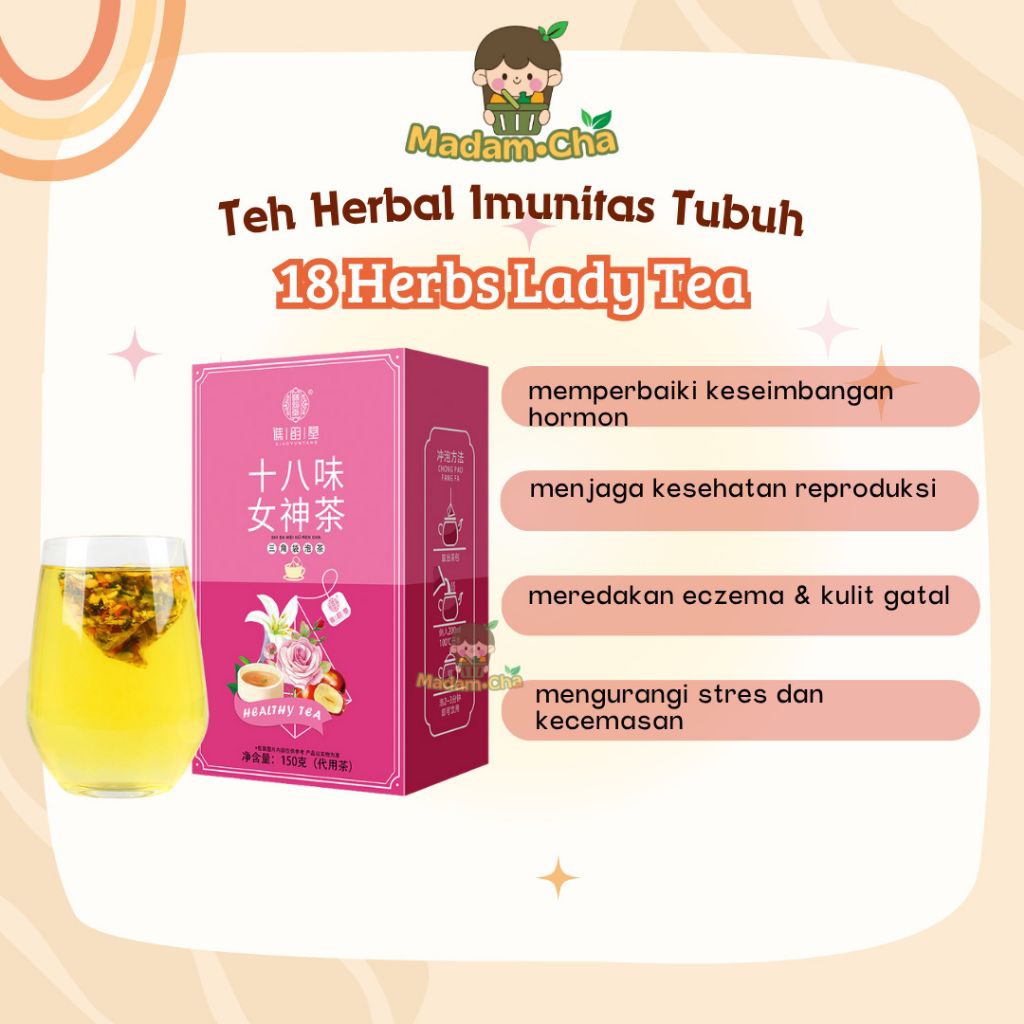 

Herbal Tea Chengwoh 18 Herbs Lady Teh / Teh 18 Herbs Lady 30bags