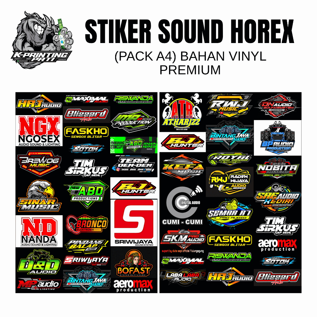 

STIKER SOUND SYSTEM | STIKER AUDIO / Sticker Sound System Anti Air Stiker Logo Horeg Viral Bahan Vinyl Premium Karnaval