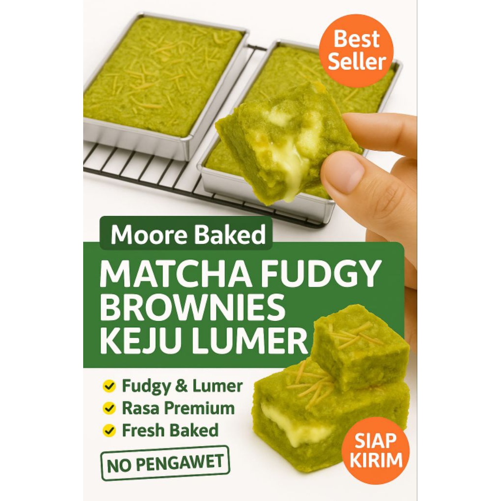 

matcha brownies keju lumer