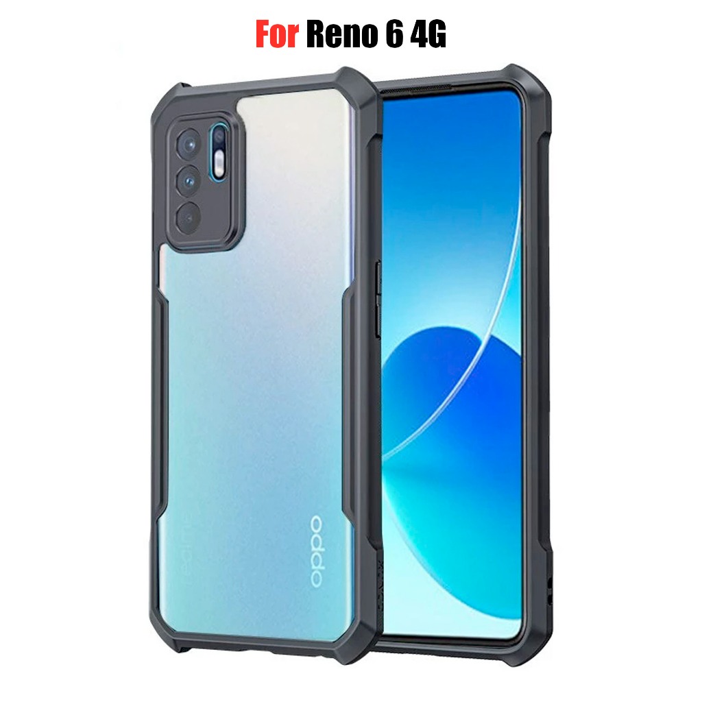 Case Untuk Oppo Reno 6 4G/5G Case Fusion Shockproof Slim Transparan Airbag/Anti Crack