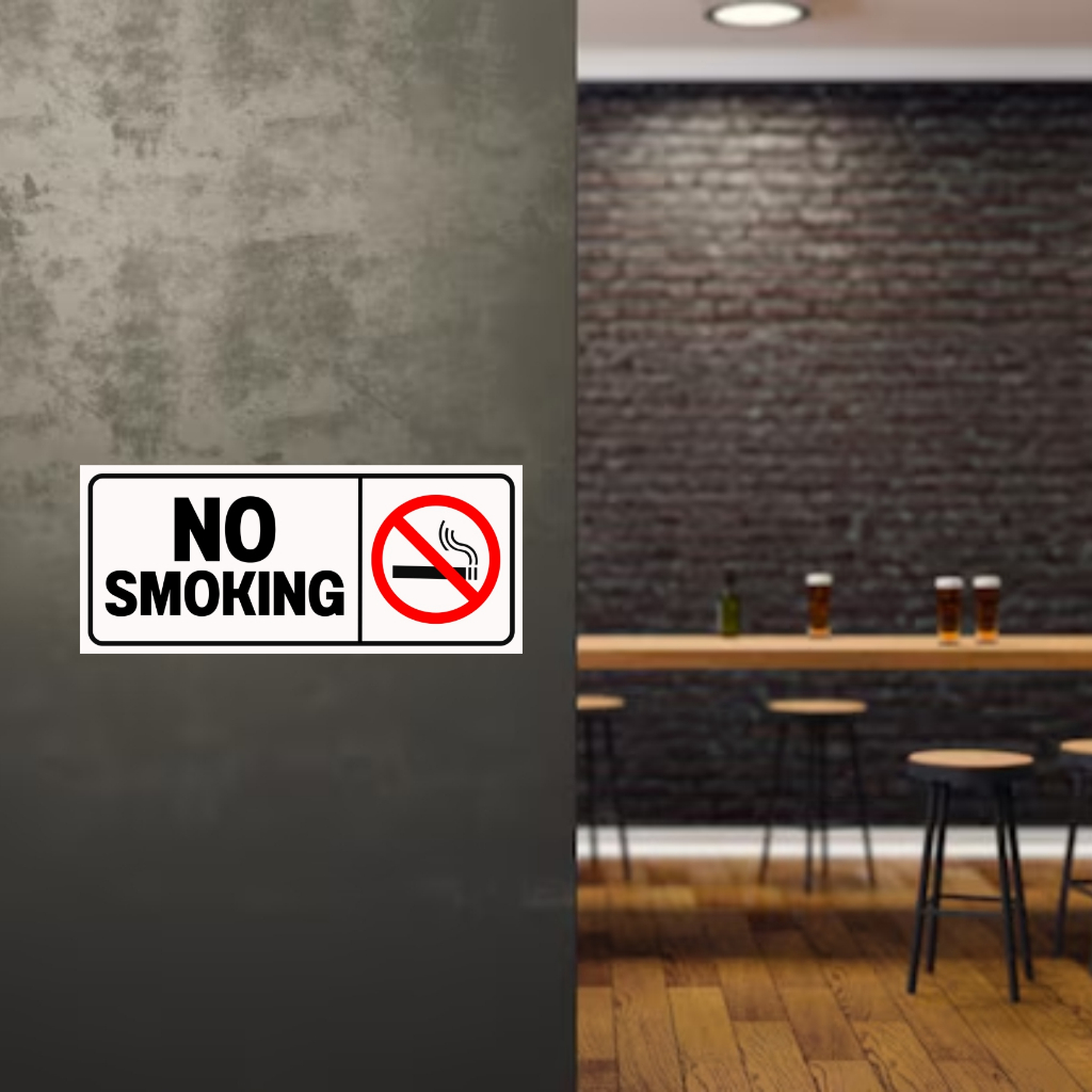 

Stiker Sign No Smoking Dilarang Merokok 3pcs