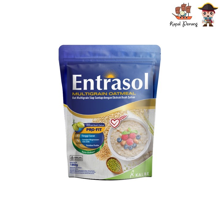 

[oddsolshop] pekanbaru/Entrasol Multigrain Oatmeal 180GR Oat Siap Santap Ekstrak Buah Zaitun