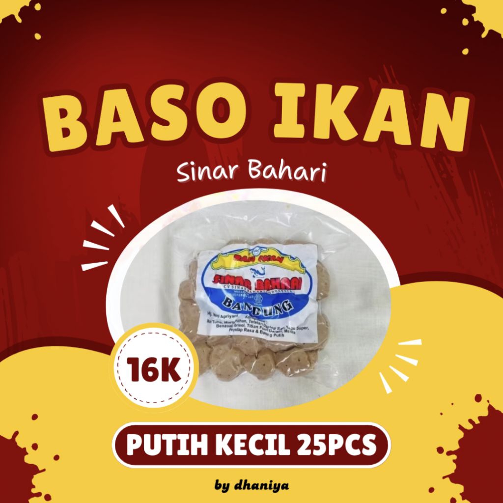 

BASO IKAN SINAR BAHARI BANDUNG - PUTIH KECIL ISI 25