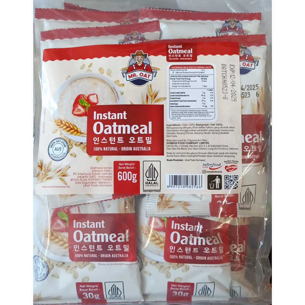 

[oddsolshop] pekanbaru/Mr Oat Instant Oatmeal 600GR