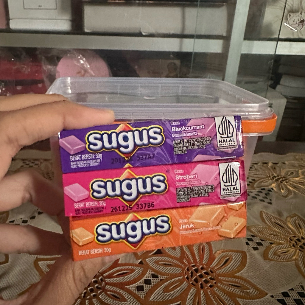 

Permen Sugus Rasa Strawberry, Jeruk dan Blackcurrant Berat 30 Gram