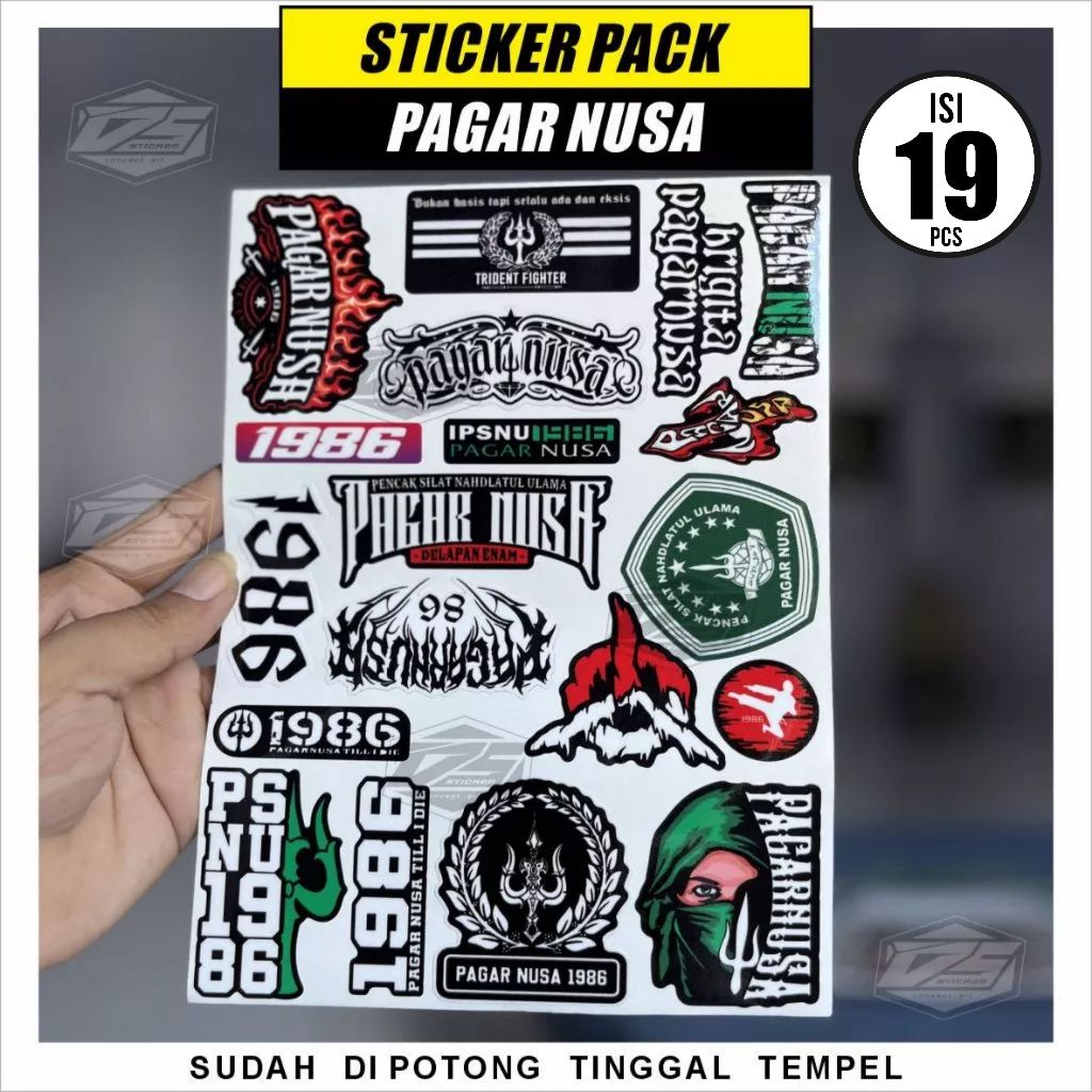 

Sticker Pack Pagarnusa isi 19pcs Vinyl Putih
