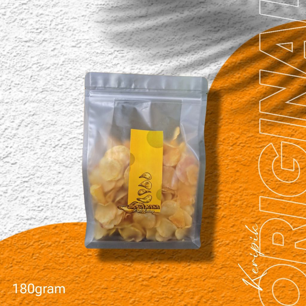 

Keripik Kentang BogaRasa Keripik Kentang Original 180GRAM Cemilan Keluarga Enak Renyah Gurih