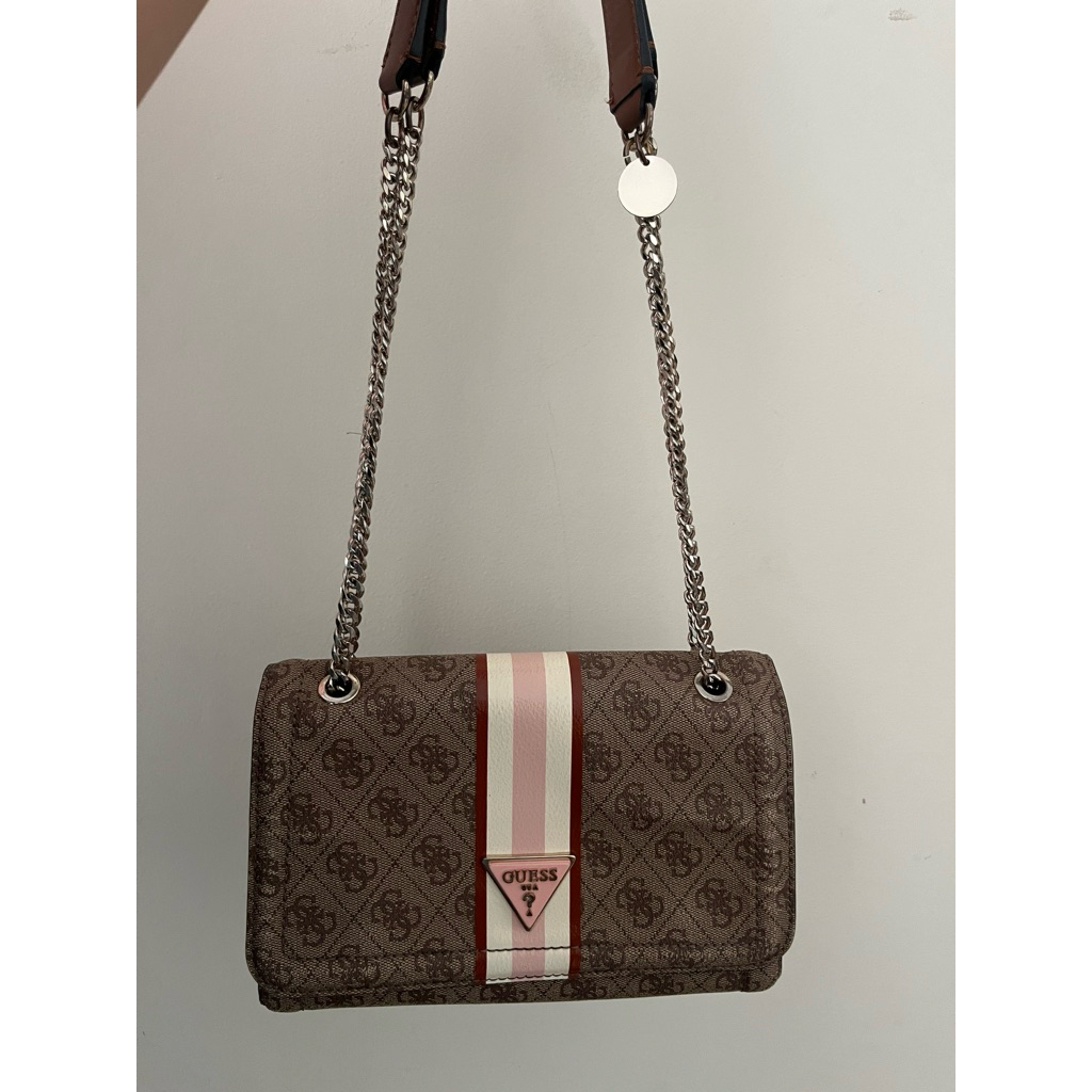 preloved guess shoulder bag coklat ORI