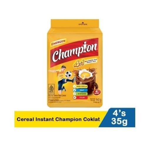 

[oddsolshop] pekanbaru/Energen Champion 4 PCS 30GR Cereal Instant Chocolate Powder Drink Cokelat