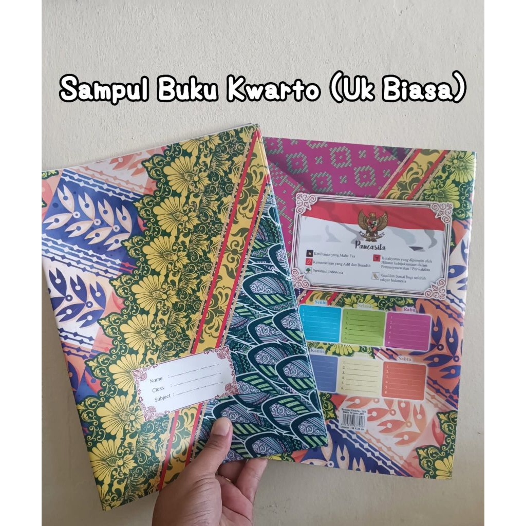 

SAMPUL BUKU KWARTO MOTIF BATIK ECER /10 PCS