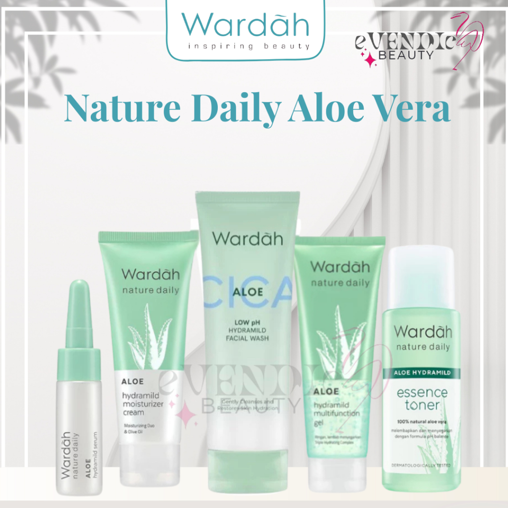READY WARDAH Nature Daily Aloe Vera Hydramild SERIES Facial Wash / Multifunction Gel / Moisturizer C