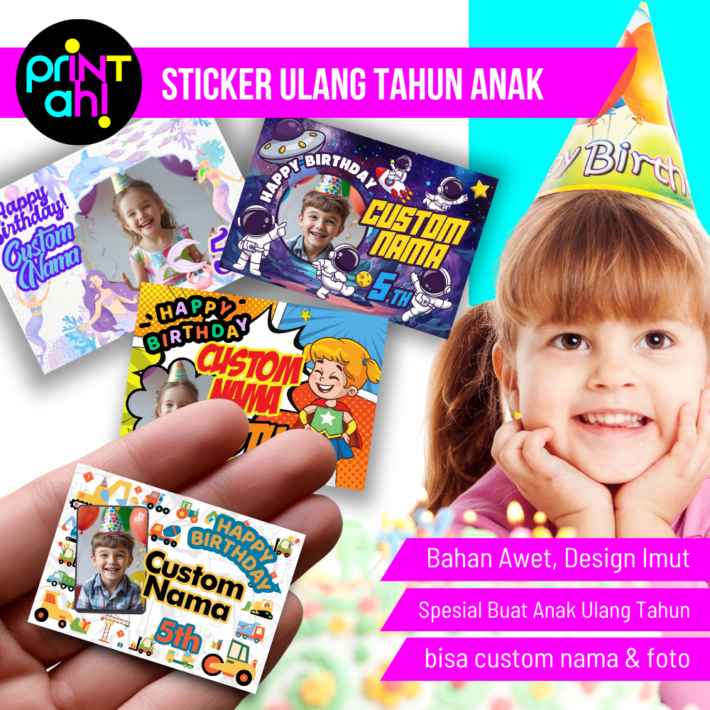 

Print Ah | Stiker ulang tahun | Stiker happy birthday anak | Stiker Label Kotak Nasi | Ucapan Ulang Tahun