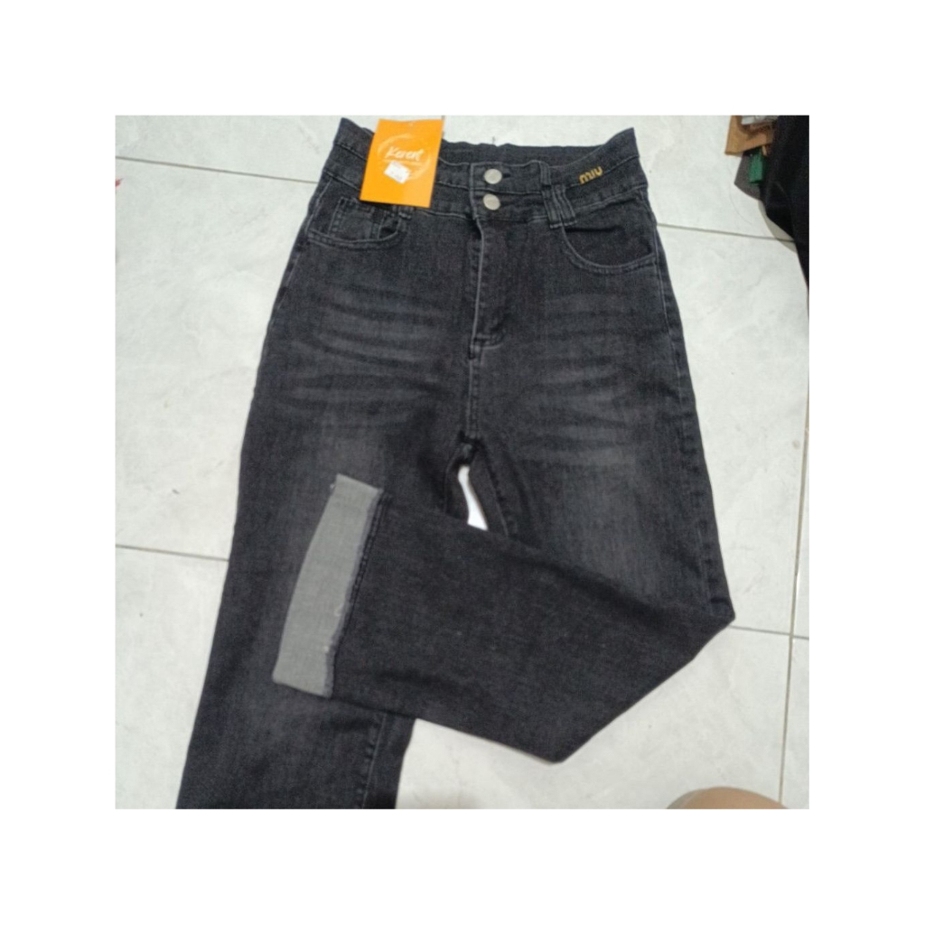 celana baggy jeans kerent wanita baru