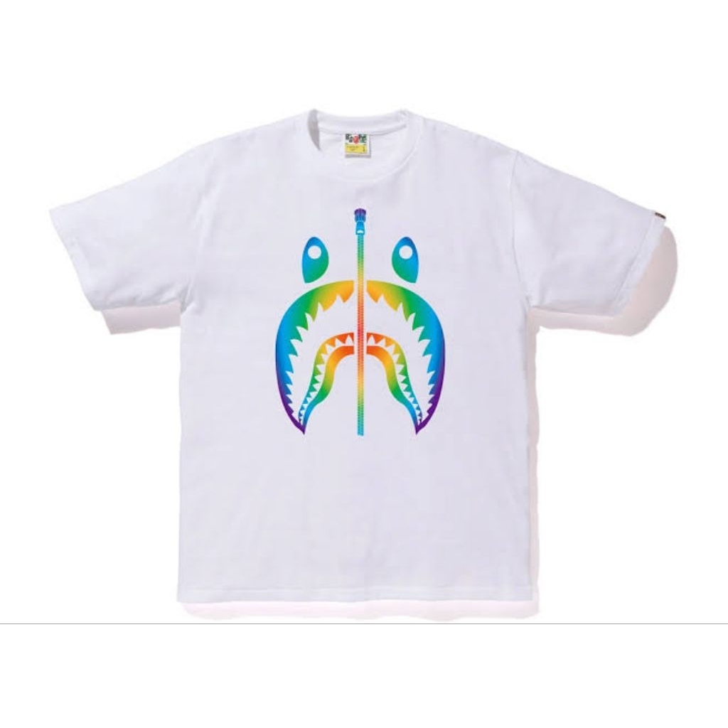 Bape Shark rainbow color preloved size M