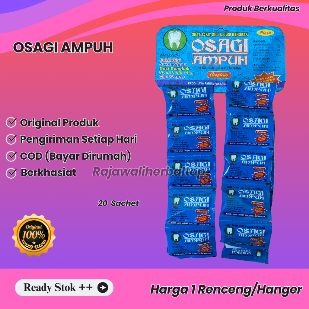 

Kapsul Renceng Osagi Ampuh Obat Sakit Gigi