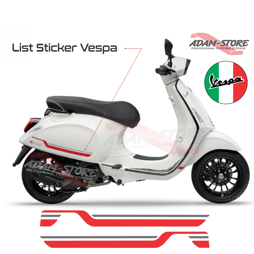 VL21 Sticker List Original Vespa Sprint / Stiker Motor Vespa Primavera / Stiker Vespa Matic