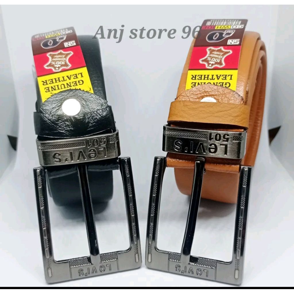 [ SABUK RESLETING KULIT ASLI ] Ikat pinggang resleting kulit asli sabuk ruang rahasia gesper resleti