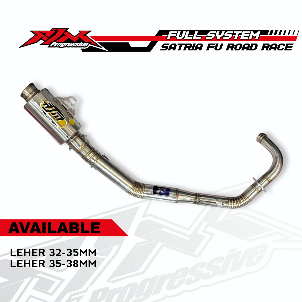 knalpot full system satria fu ceng roadrace inlet 50mm 51mm original rjm muffler