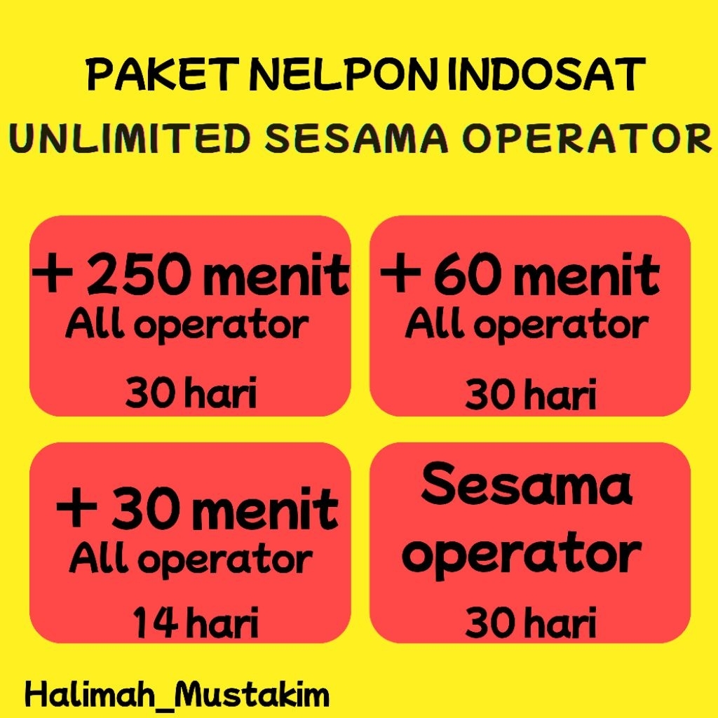 Paket Nelpon Indosat Unlimited Sesama Operator + All Operator