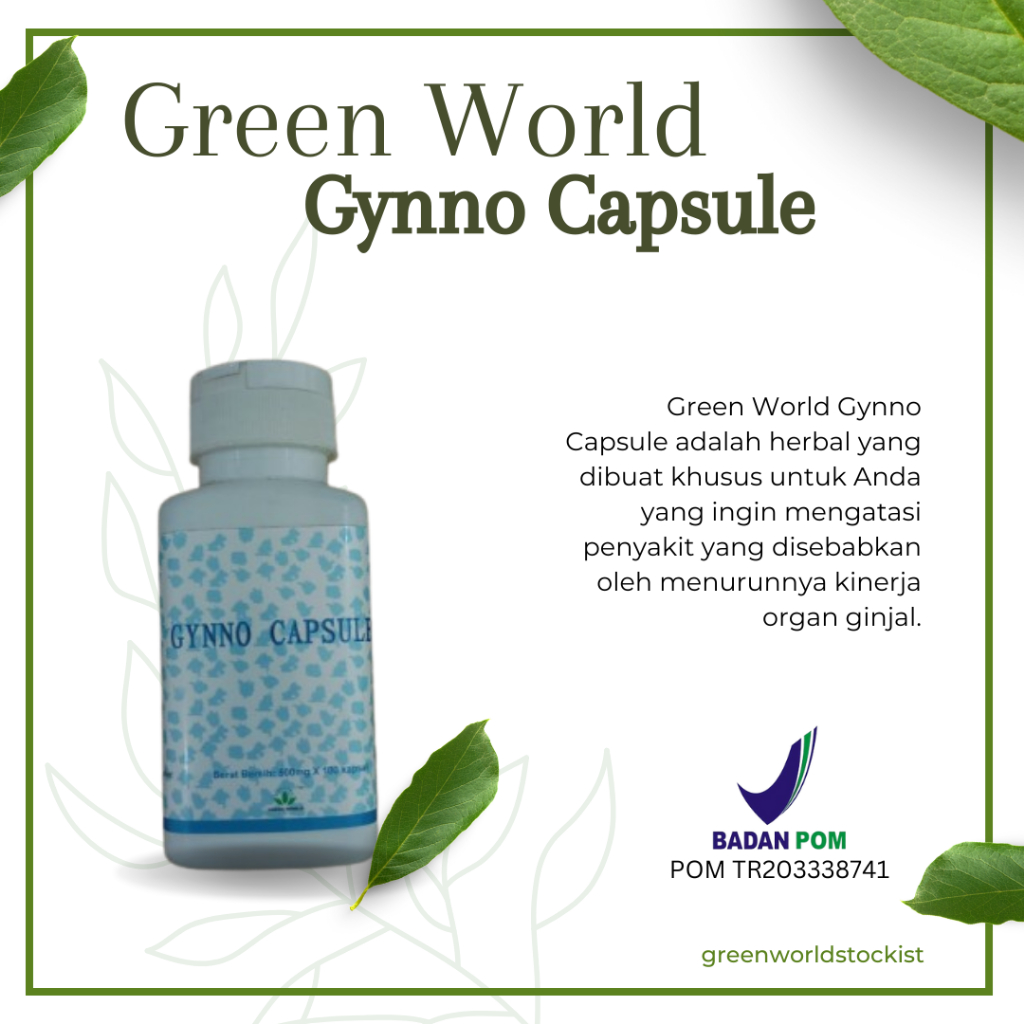 Green World Gynno Capsule – Herbal Vitalitas Pria untuk Stamina dan Kesehatan Reproduksi