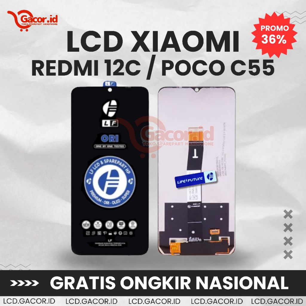 GACOR.ID - Lcd Xiaomi Redmi 12C / 10C / C40 / Poco C55 Original Fullset Touchscreen Life Future - Lc
