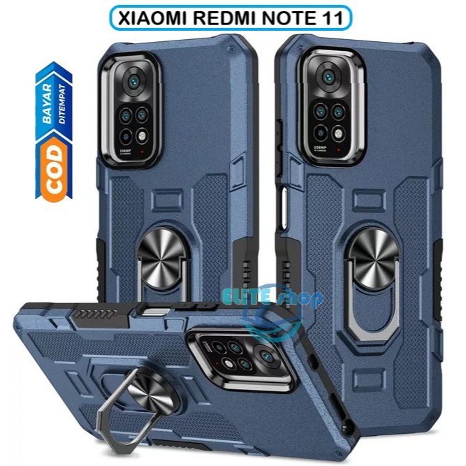 Casing XIAOMI REDMI NOTE 11 /NOTE 11 PRO Hard Case Ring Armor Robot Case Kickstand Hybrid/Ring Holde