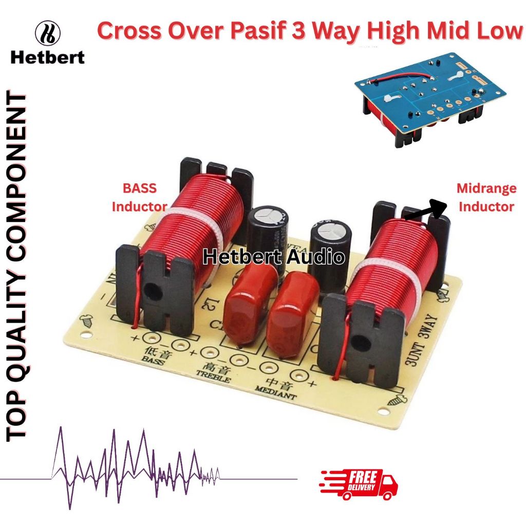 Crossover Pasif 3 Way / Crossover Pasif 3 Way Low Mid High Crossover tiga arah / 3 way 150 watt Ting