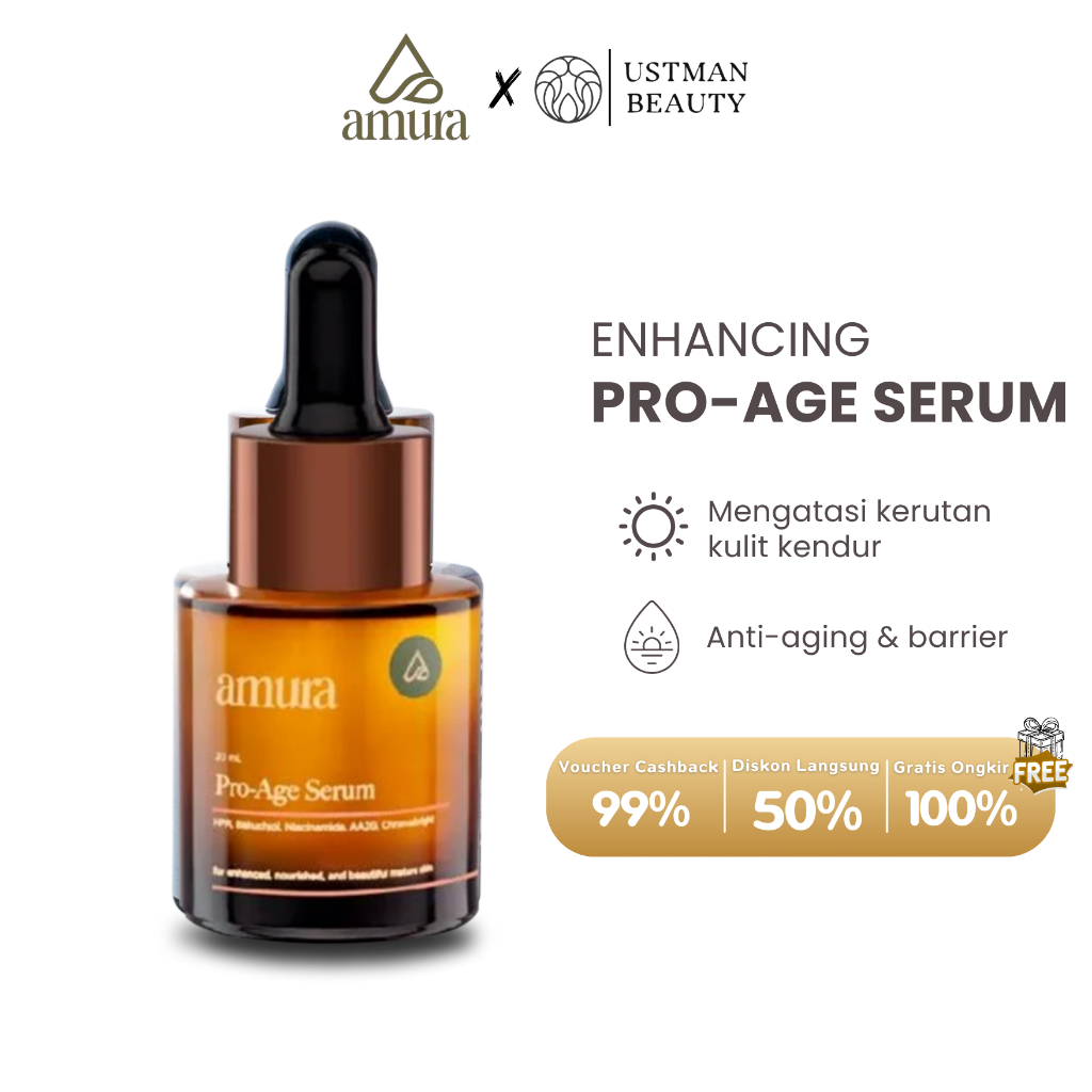 Amura Bright & Pro-Age Enhancing Serum Wajah Kulit lebih Cerah Membantu Regenerasi Kulit SALE