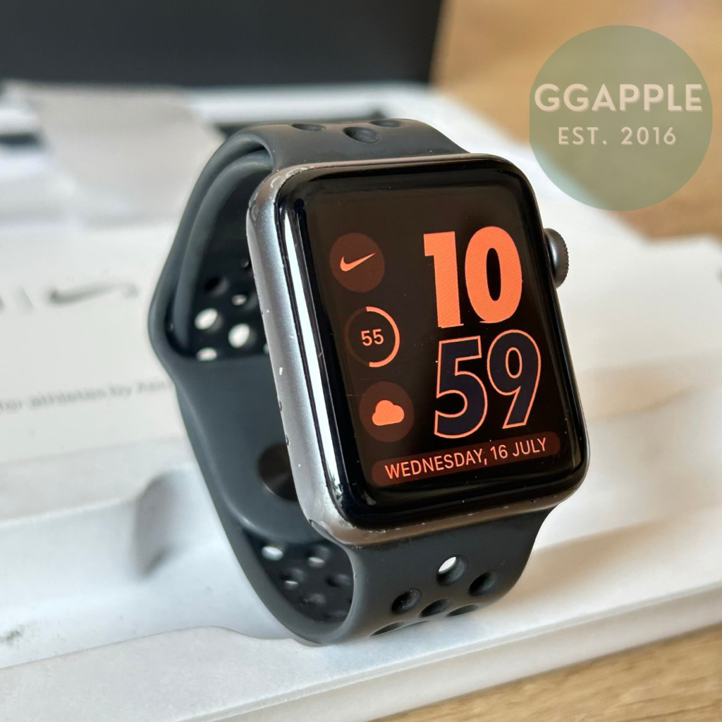 Apple Watch Series 3 42mm Nike Space Gray Black GPS Fullset Original iwatch