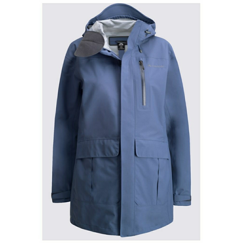 MACPAC WOMEN'S COPLAND 3LAYER BLUE JAKET HIKING TREKKING TRAVELING WATERPROOF ORIGINALnio