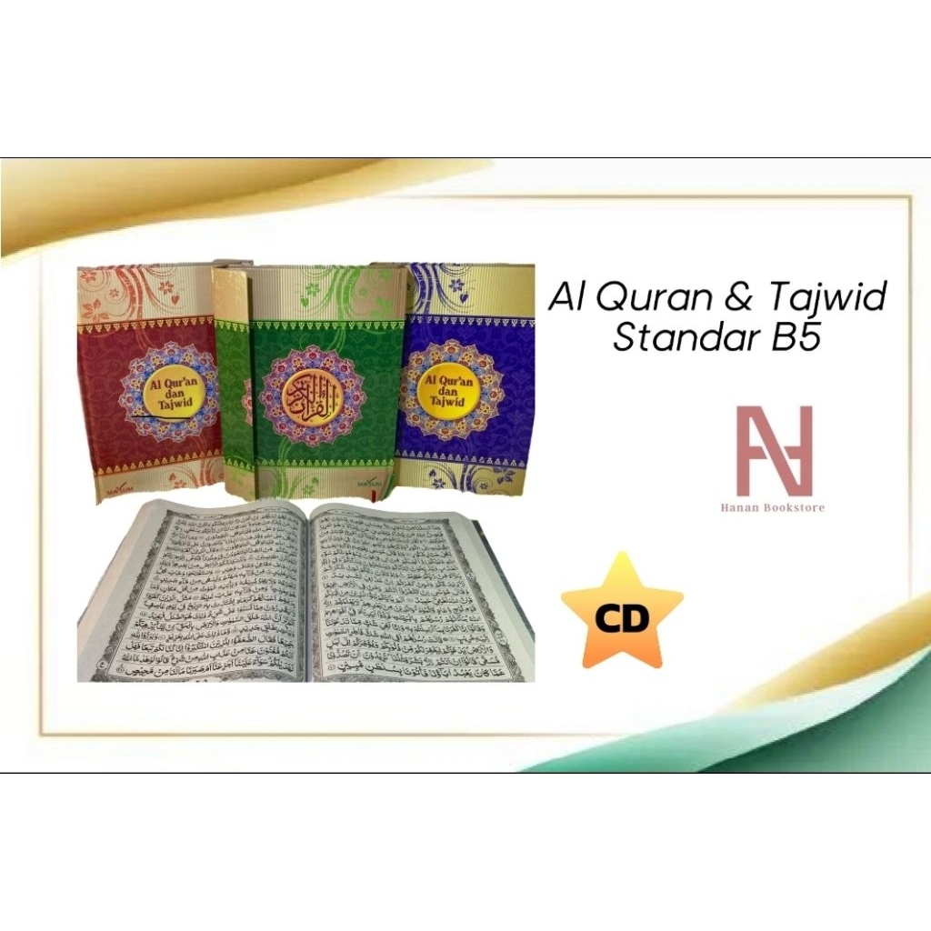 AL QURAN BESAR - AL QURAN & TAJWID TANPA TERJEMAHAN KERTAS CD - AL QURAN BIASA