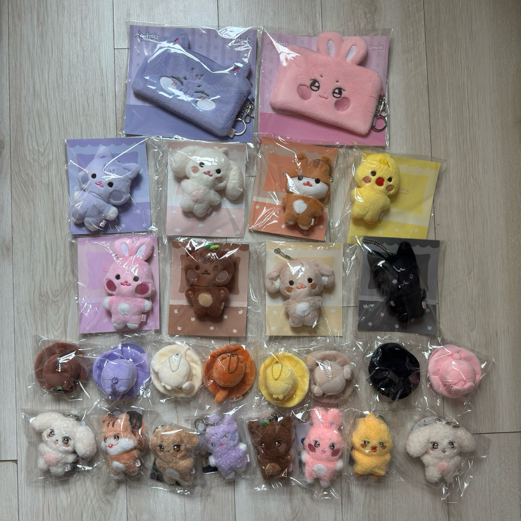 [READY] ATEEZ OFFICIAL ANITEEZ IN TREASURE MD PLUSH NAMETAG LIGHTSTICK STRAP COVER LS MINI PLUSH BUC