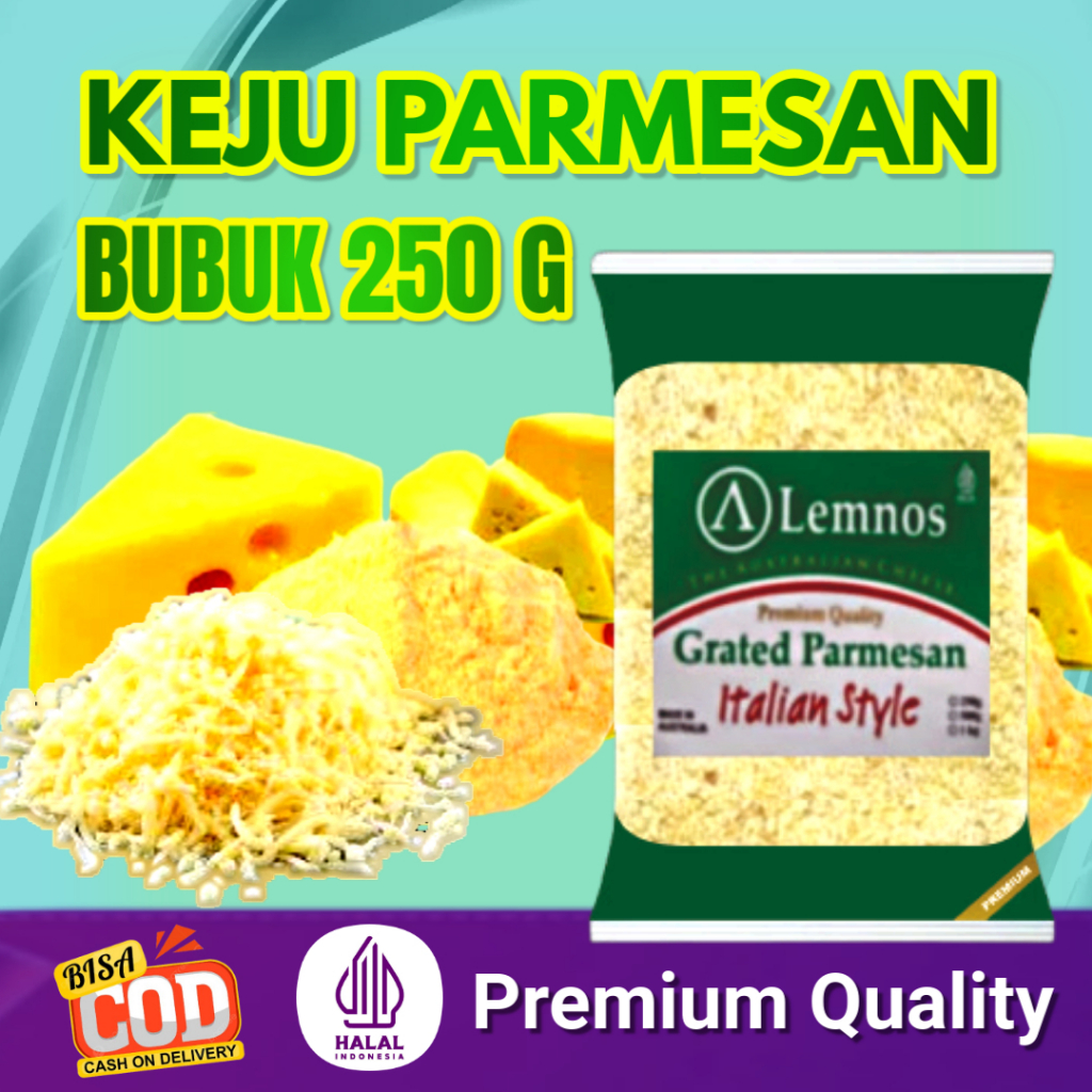 

Keju Parmesan Premium 250gr Cheese Bubuk / Parut