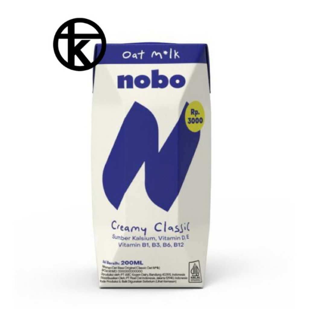 

[ GROSIR ] NOBO Oatmilk 200ml | Creamy Classic | Oat | Grosir dan reseller| Bahan Baking Adonan