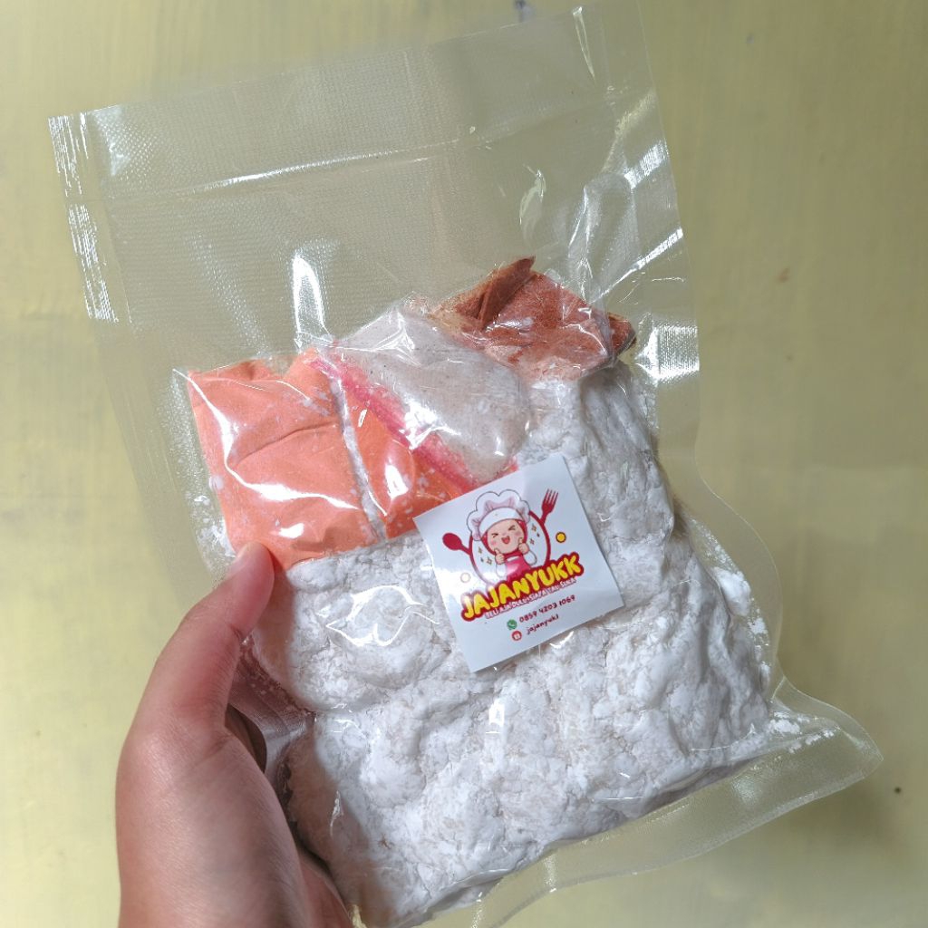 

cireng salju isi 15 pcs enak frozenfood free 4 bumbu asin, pedas, balado dan keju