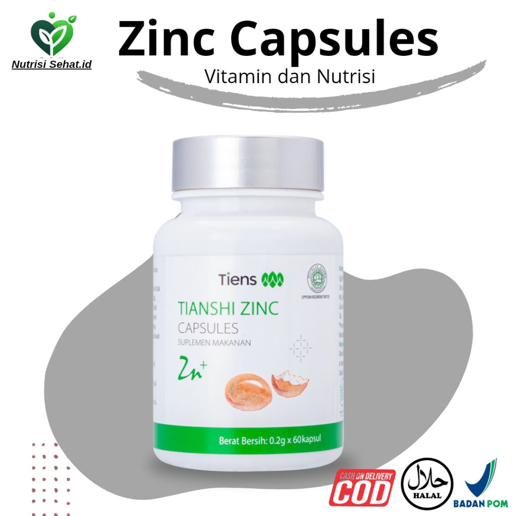 Penggemuk Badan Zinc Tiens Vitamin Gemuk Penambah Berat Badan Suplemen Penggemuk Badan Bpom Permanen
