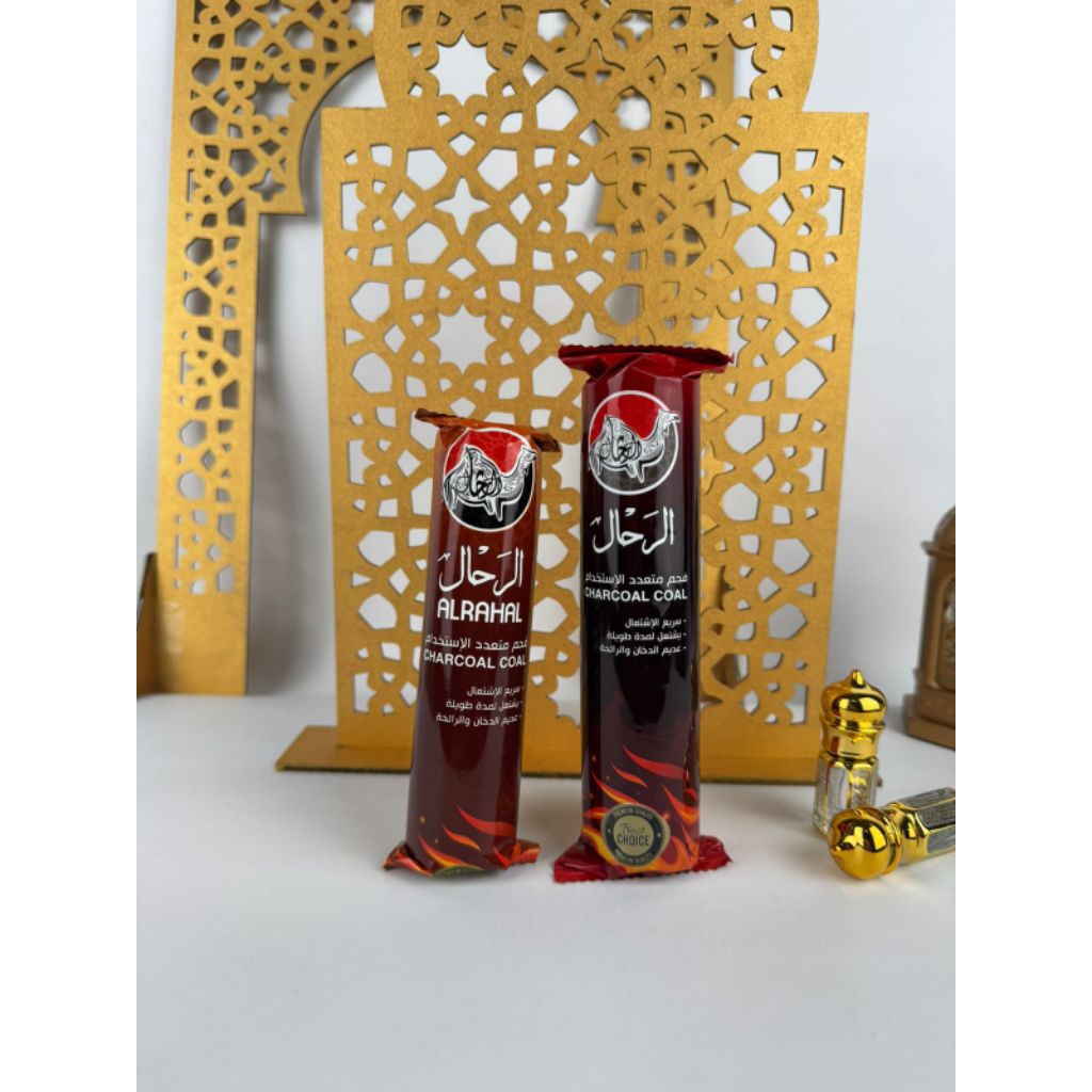 Arang Briket | Arang Bakar | Arang Bukhur | Arang Bakhor | Arang Majic | 1 Roll isi 10 Pcs tahan lam