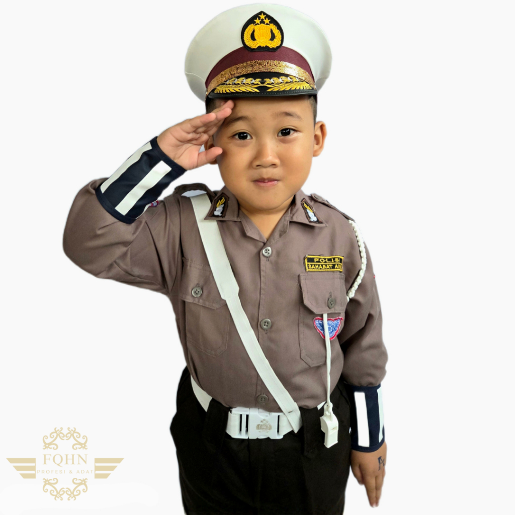 Baju Profesi Anak/Baju Polantas Anak Laki (Free Packing Kardus)