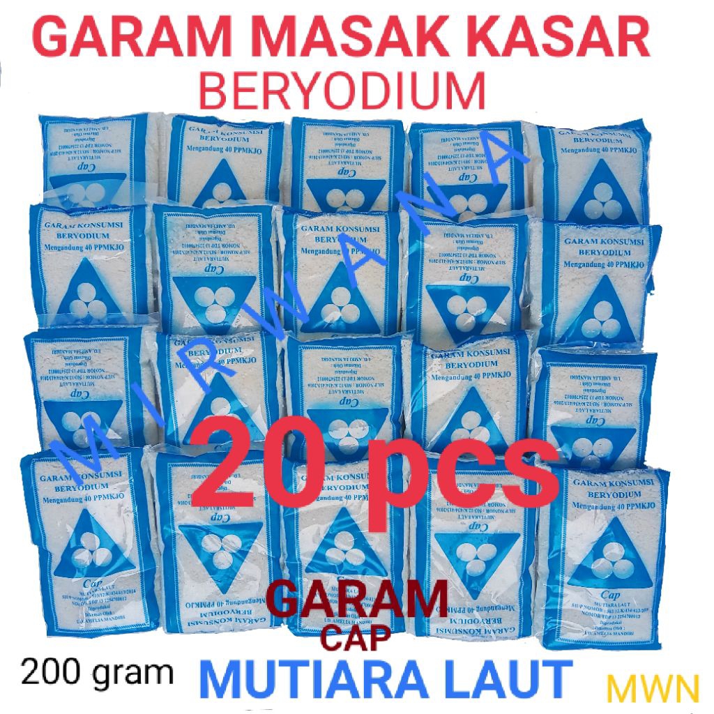 

(200gram x 20pcs) garam kasar garam masak beryodium dan berkualitas