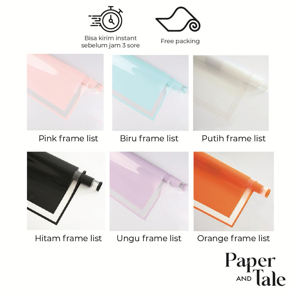

[20 LEMBAR] CLEAR DOUBLE FRAME KERTAS BUKET BUNGA / FLOWER BOUQUET WRAPPING PAPER/ CELLOPHANE PAPER/ KERTAS CELOPANE