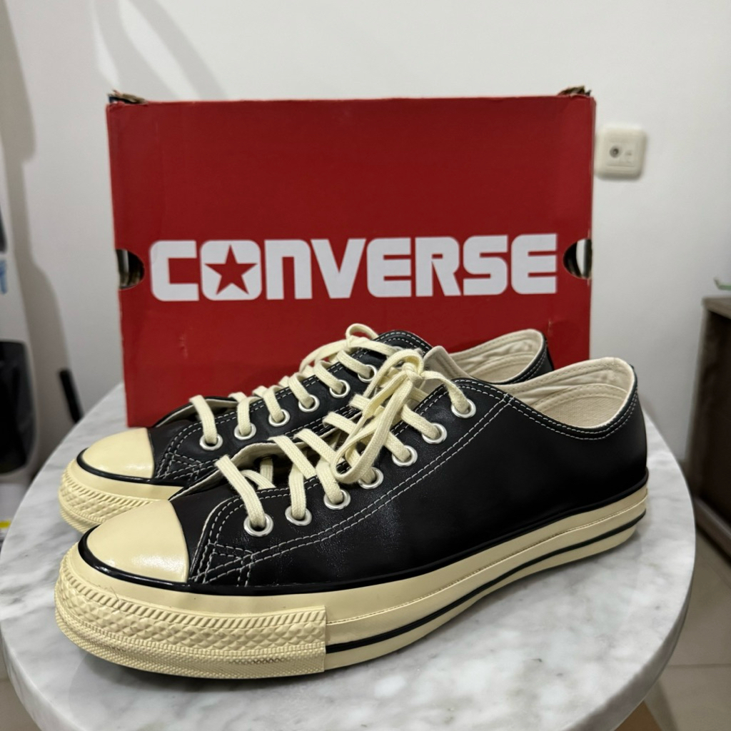 CONVERSE LEATHER ALL STAR US ORIGINATOR OX BLACK JAPAN MARKET JDM