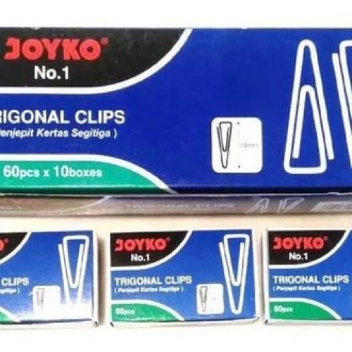 

Paper Clip No 1 Sedang Trigonal Clip Joyko 1 Pak (10kotak)