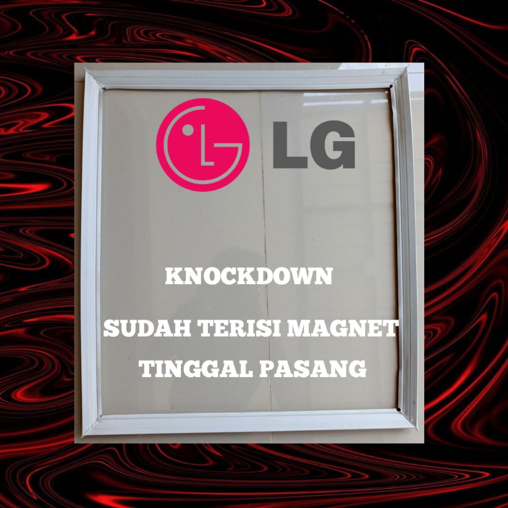 Gasket Karet Pintu Atas Kulkas LG GN-V212RLT Knockdown 50,5 X 44,5 Cm