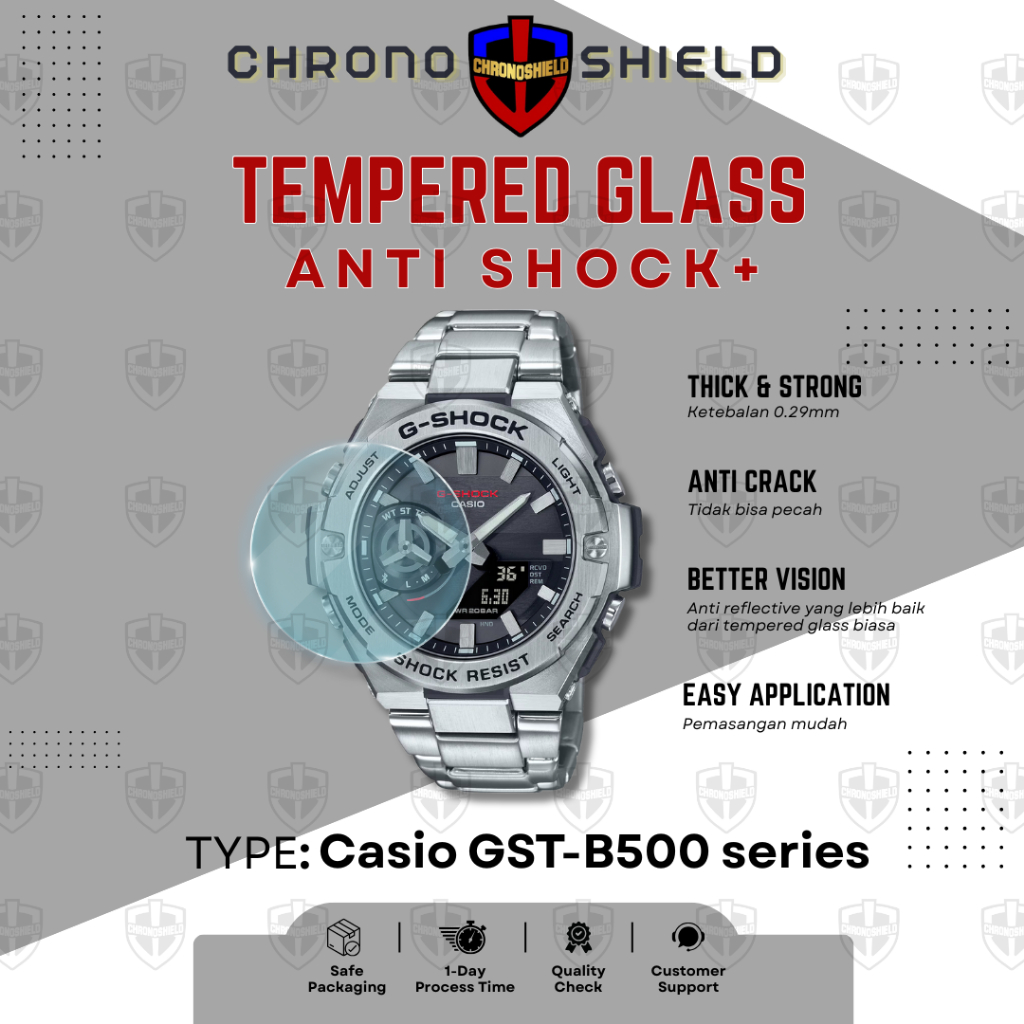 Anti Gores Casio G-Shock GST B500 GST-B500 Tempered Glass