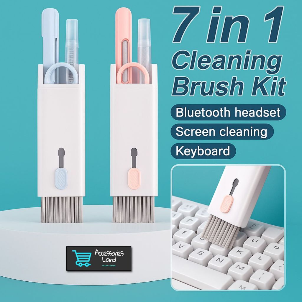 7 in 1 Multifunction Pen Cleaner for Earbud Smartphone Keyboard Cleaning Kit Multifungsi Pembersih K