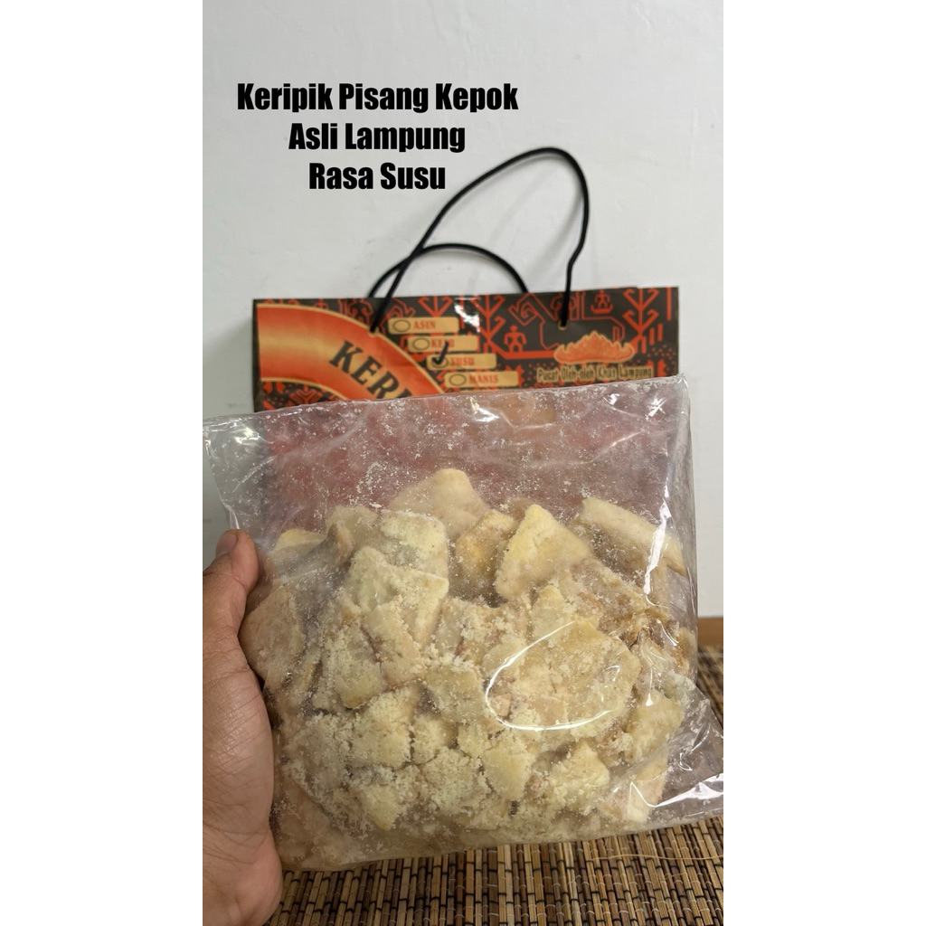 

Keripik pisang kepok lampung rasa susu