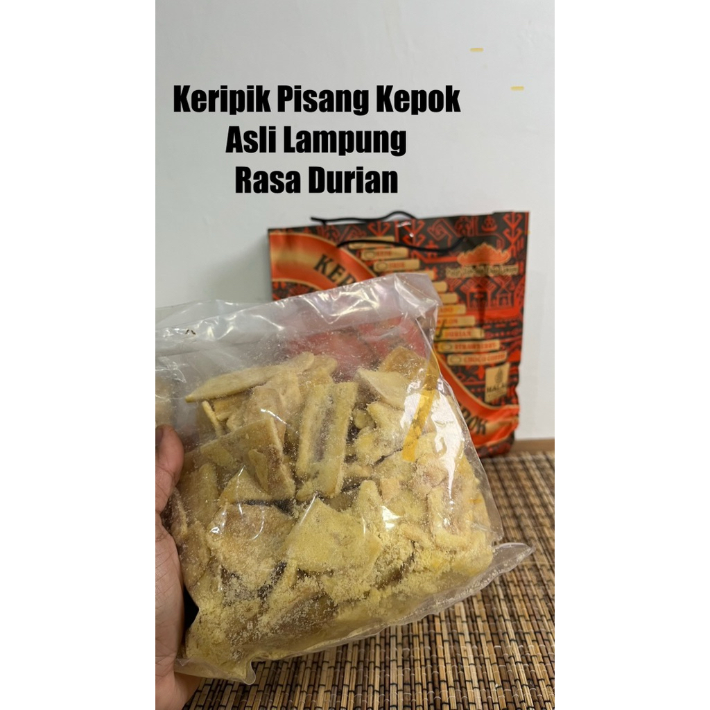 

Keripik Pisang Kepok Asli Lampung Rasa Durian