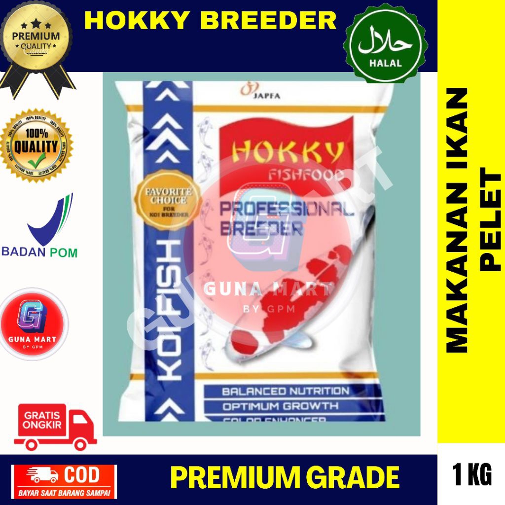 hokky pro fish food pellet japfa 10kg / pakan makanan  ikan koi