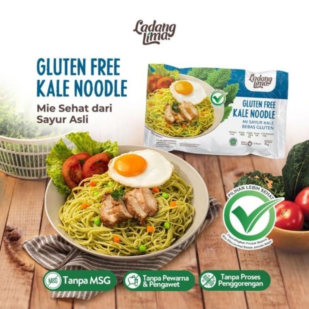 

Ladang Lima Veggie Noodle 76gr Gluten Free Mie Sayur Beet Kale mpasi